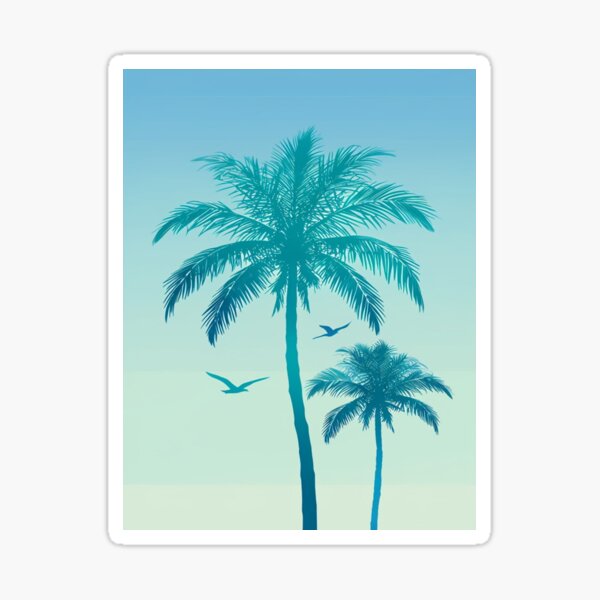 Item preview, Surreal blue palm pattern designed and sold by saly55887.