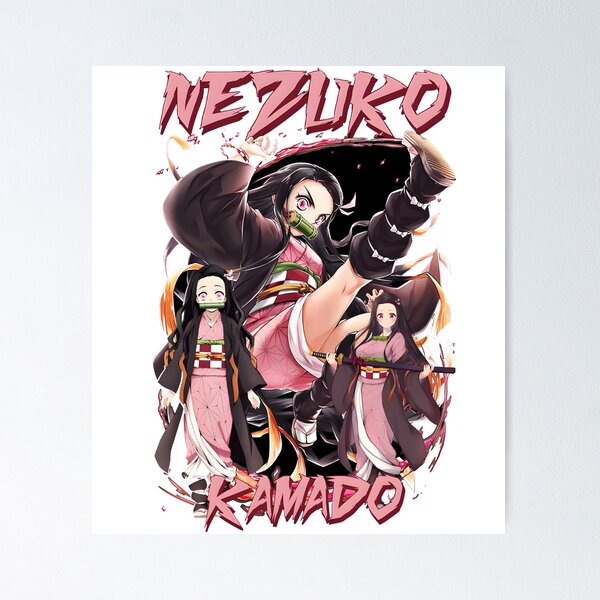 Aperçu de l'œuvre Nezuko Kamado – T-shirt d'action Demon Slayer créée et vendue par SAsi666.