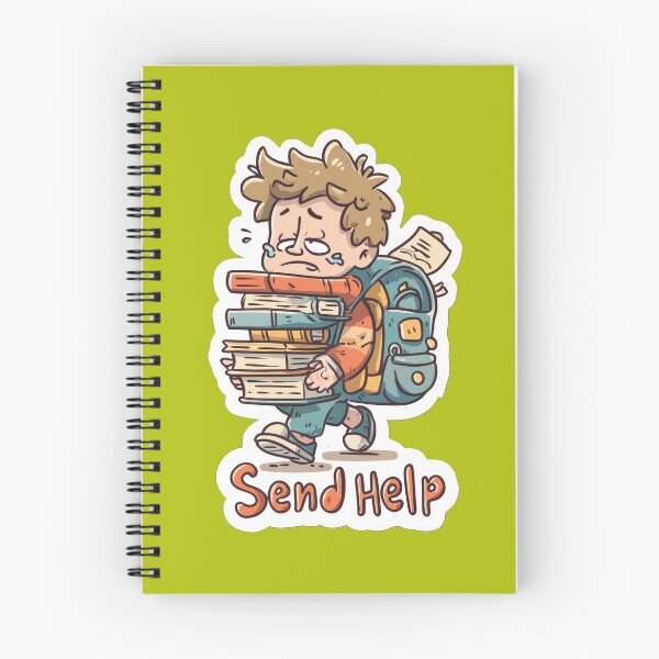 Item preview, Tired student with oversized backpack and books designed and sold by DadGenX.
