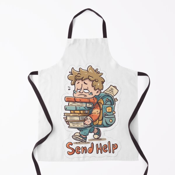 Item preview, Tired student with oversized backpack and books designed and sold by DadGenX.