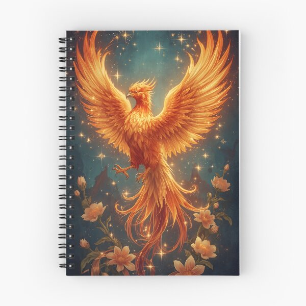 Item preview, Phoenix with flowers, Mythical creature, Fantasy animal designed and sold by The Dream Lab.