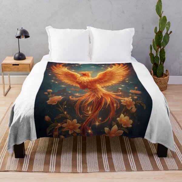 Item preview, Phoenix with flowers, Mythical creature, Fantasy animal designed and sold by The Dream Lab.