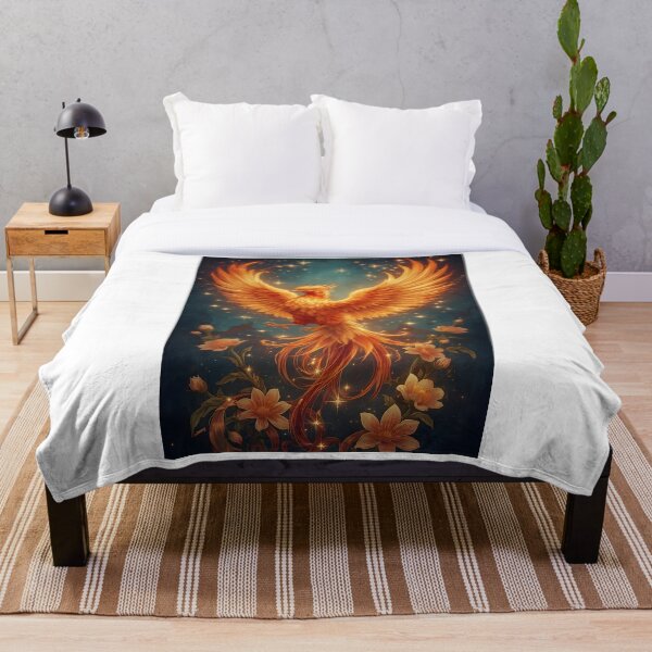 Artikelvorschau, Phönix mit Blumen, Fabelwesen, Fantasy Tier entworfen und verkauft von The Dream Lab.
