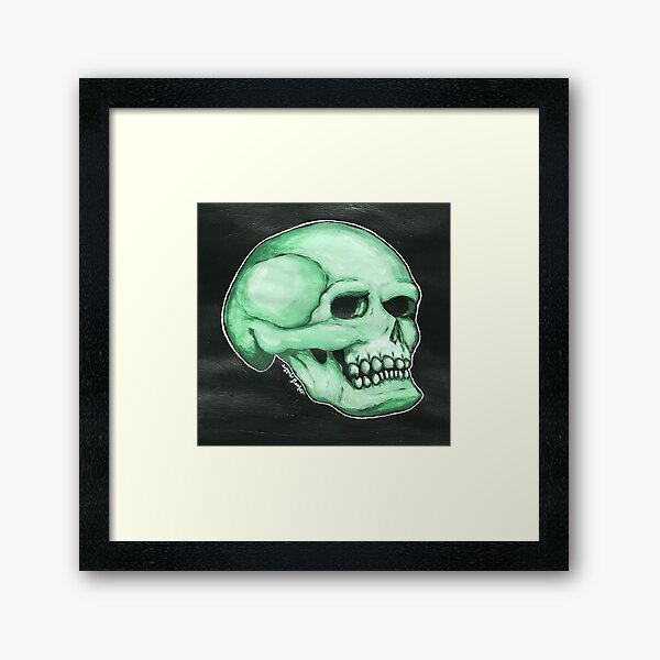 Item preview, green skull  designed and sold by JazBax.