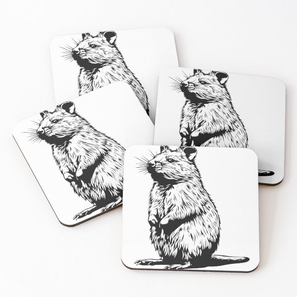 Item preview, Charming Quokka – Black and White Aussie Icon designed and sold by ExtinctAnimals.
