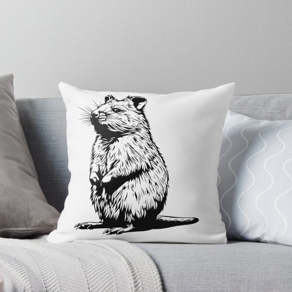 Item preview, Charming Quokka – Black and White Aussie Icon designed and sold by ExtinctAnimals.