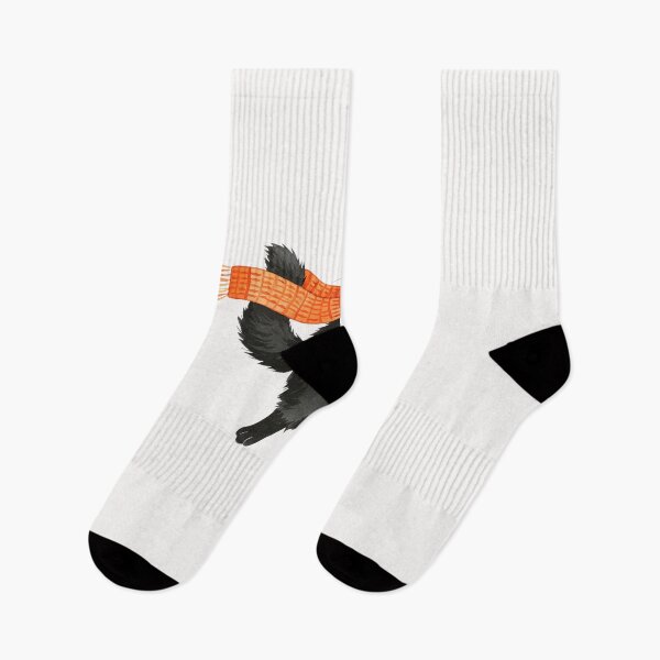 Item preview, Black Cat with Orange Scarf designed and sold by MOHITSALVI.