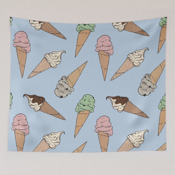 Item preview, Ice Cream Cone Pattern designed and sold by Lampblack and Bone.