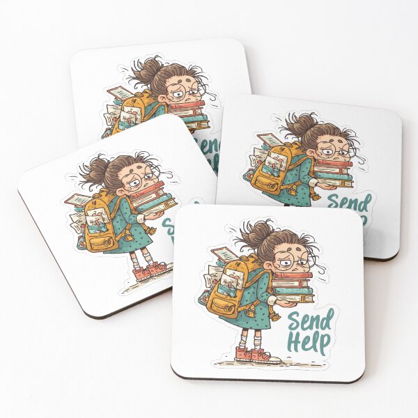 Item preview, Tired student with oversized backpack and books designed and sold by DadGenX.