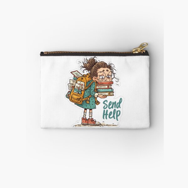 Item preview, Tired student with oversized backpack and books designed and sold by DadGenX.