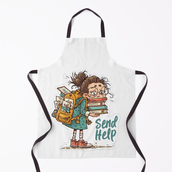 Item preview, Tired student with oversized backpack and books designed and sold by DadGenX.
