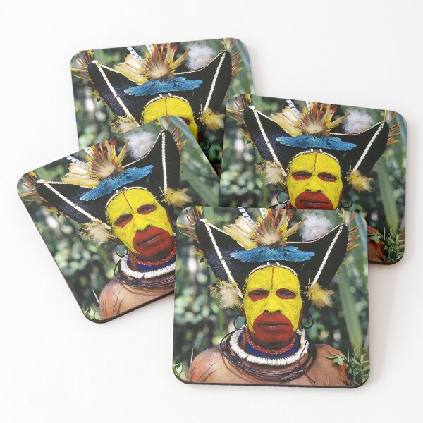 Item preview, Papua New Guinea Breathtaking Yellow-Face Huli Wigman (Photo) designed and sold by DEC02.