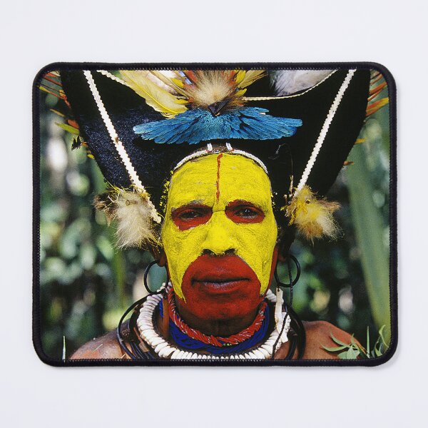 Item preview, Papua New Guinea Breathtaking Yellow-Face Huli Wigman (Photo) designed and sold by DEC02.