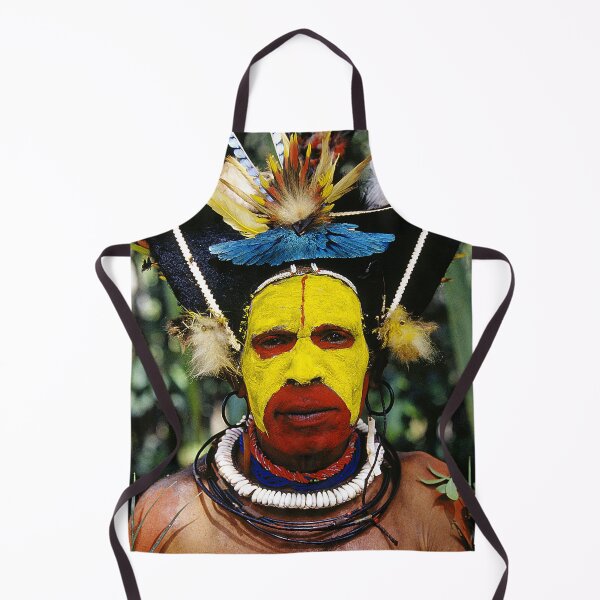 Item preview, Papua New Guinea Breathtaking Yellow-Face Huli Wigman (Photo) designed and sold by DEC02.