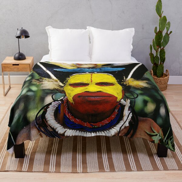 Item preview, Papua New Guinea Breathtaking Yellow-Face Huli Wigman (Photo) designed and sold by DEC02.