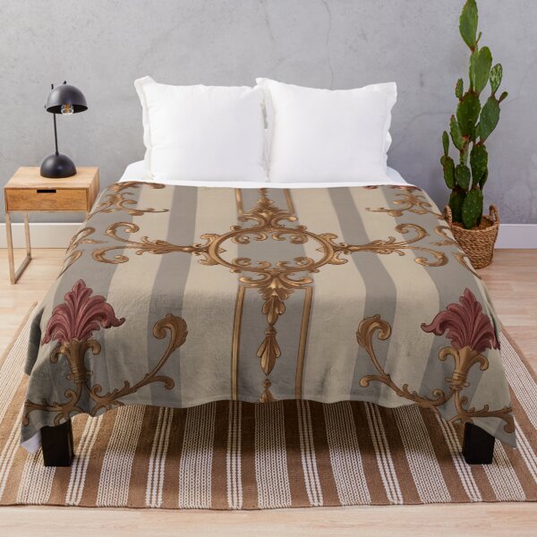 Item preview, Tan & Gray Striped Gold Baroque designed and sold by DesignsByPrnces.