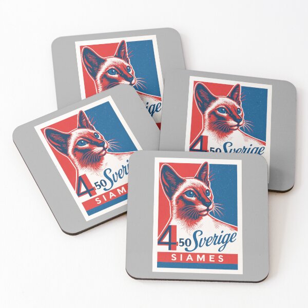 Item preview, Sweden Siamese Cat Stamp Poster designed and sold by retrographics.