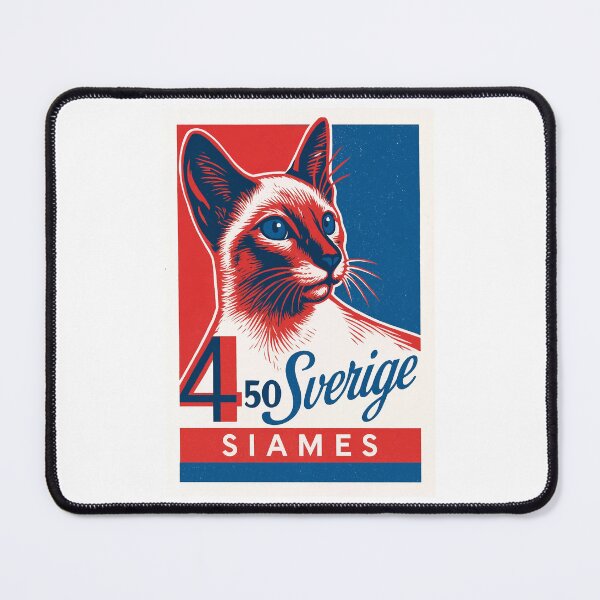 Item preview, Sweden Siamese Cat Stamp Poster designed and sold by retrographics.