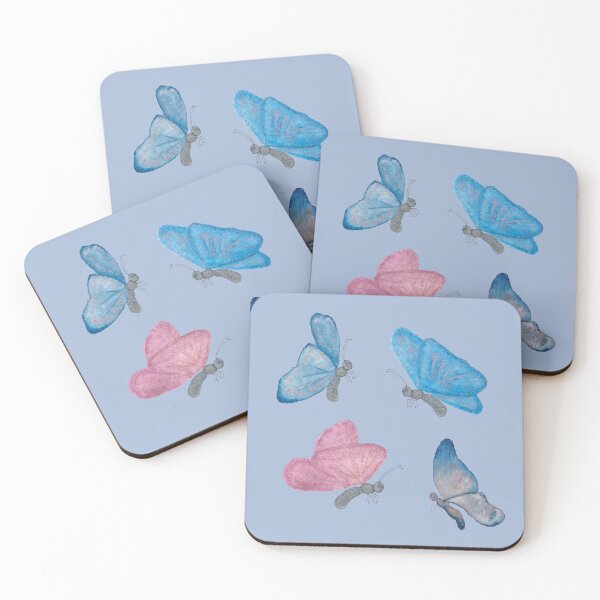 Item preview, Butterflies - Blue and Pink designed and sold by STHoganArtist.