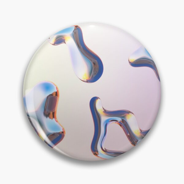 Item preview, Abstract Liquid Chrome Shapes on Pastel designed and sold by AshlyPCV.