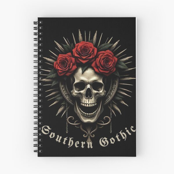 Item preview, Dark Gothic Skull Embraced by Roses on Ominous Background designed and sold by Rue Market.