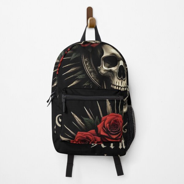 Item preview, Dark Gothic Skull Embraced by Roses on Ominous Background designed and sold by Rue Market.