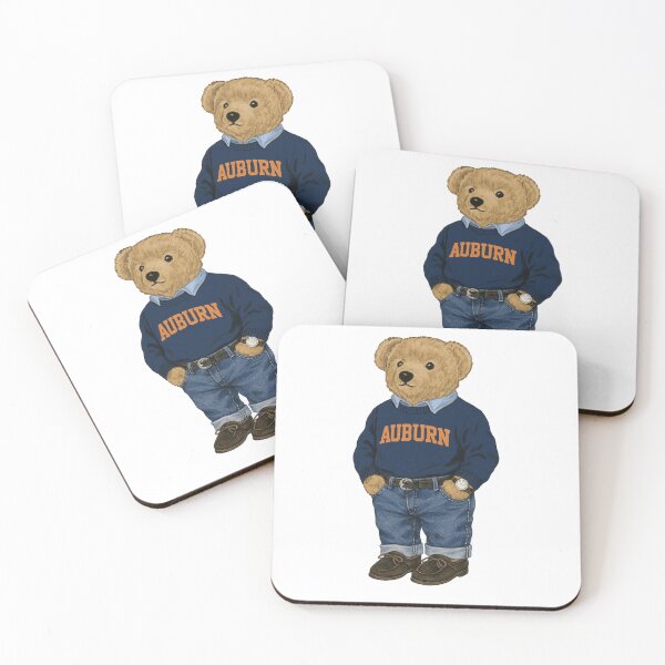 Item preview, Auburn vintage preppy teddy bear  designed and sold by seaysaltcreates.