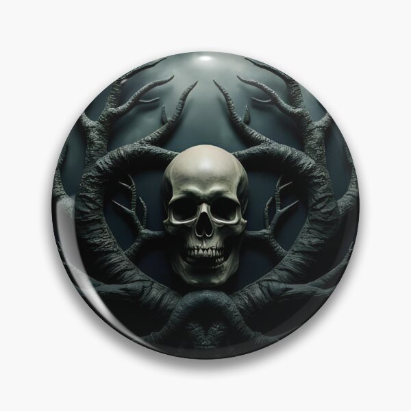 Item preview, Mystical Skull With Dark Tree Branches in a Gothic Atmosphere designed and sold by Rue Market.
