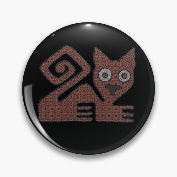 Item preview, Abstract Mexican mosaic tile stone cat flat stamp design designed and sold by DaveDanchuk.