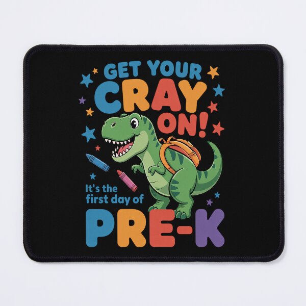 Item preview, Get Your Cray On Pre-K Dinosaur It's The First Day of School T-Rex designed and sold by brynatshop.
