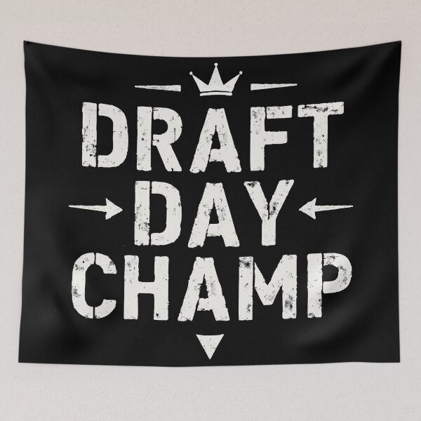 Item preview, Draft Day Champ — Funny Fantasy Sports & Game Day Typography Design designed and sold by Dreambytes.