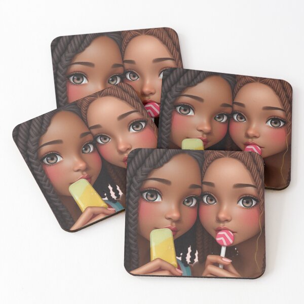 Item preview, girls with treats designed and sold by Islandflowers.