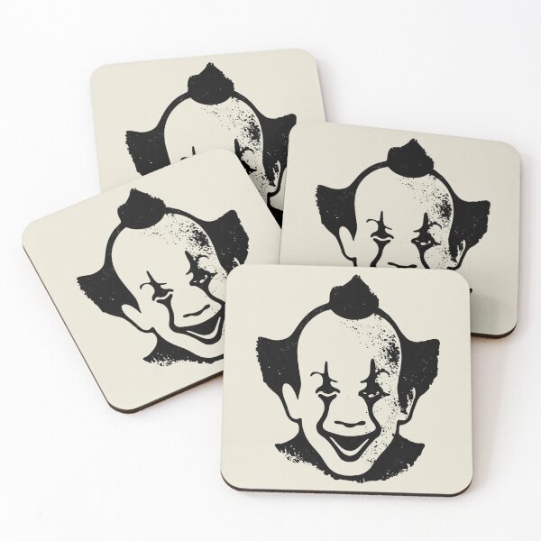 Item preview, Grunge Stamped Halloween Clown Stamp Black and White  designed and sold by TackyTime.