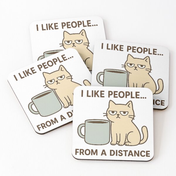 Item preview, Introvert Cat – I Like People Distantly designed and sold by opiniondh.