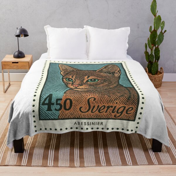 Item preview, Sweden Abyssinian Cat Stamp Poster designed and sold by retrographics.