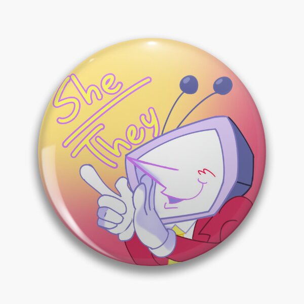 Item preview, Tenna She/They Pronoun Pin designed and sold by p1gerc0ryd0n.