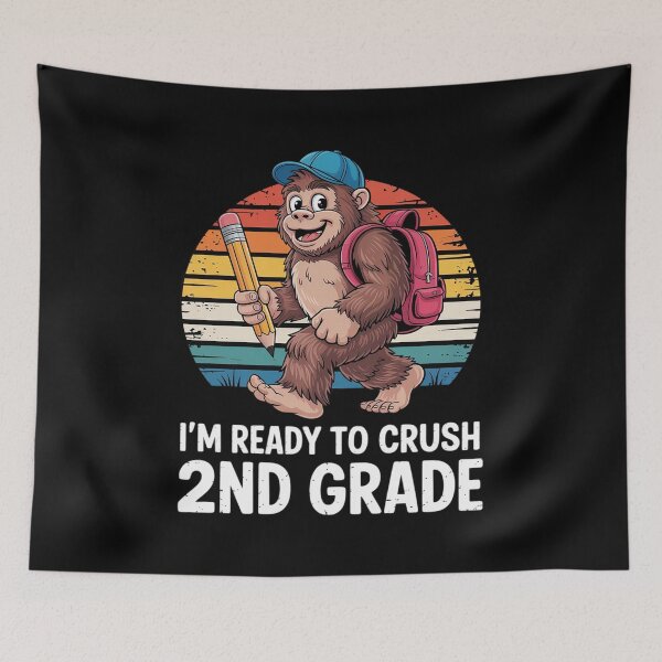 Item preview, Bigfoot Sasquatch Crush 2nd Grade Second First Day Of School designed and sold by brynatshop.