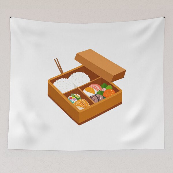 Item preview, Bento Box with Rice and Sides – Cute Japanese Food Illustration for Food Lovers designed and sold by PrintCreations9.