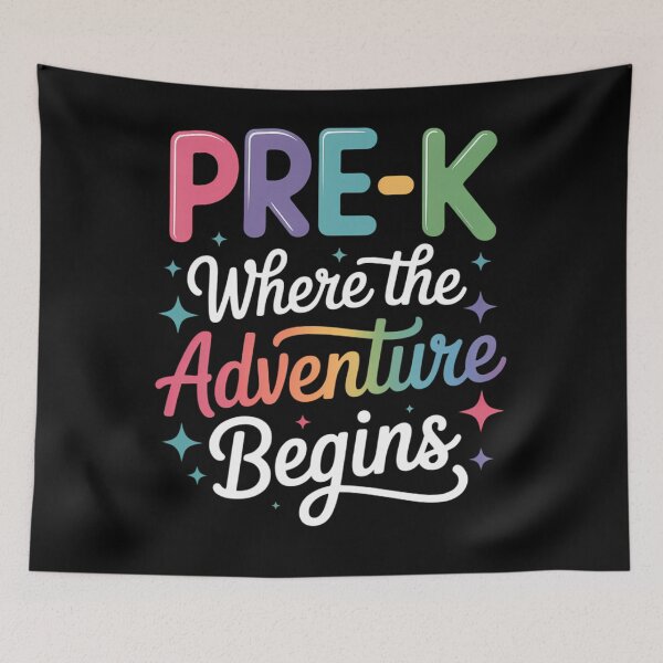 Item preview, Pre-K Teacher Adventure Begins First Day Preschool Teachers designed and sold by brynatshop.