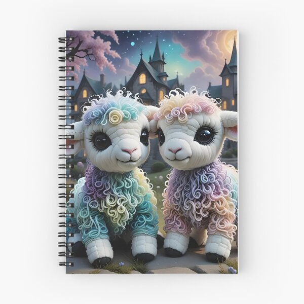 Item preview, Dark and whimsical Gemini plush lambs  designed and sold by ShyannT.