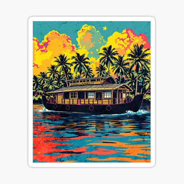 Item preview, kerala india houseboat tropical designed and sold by nishali78.