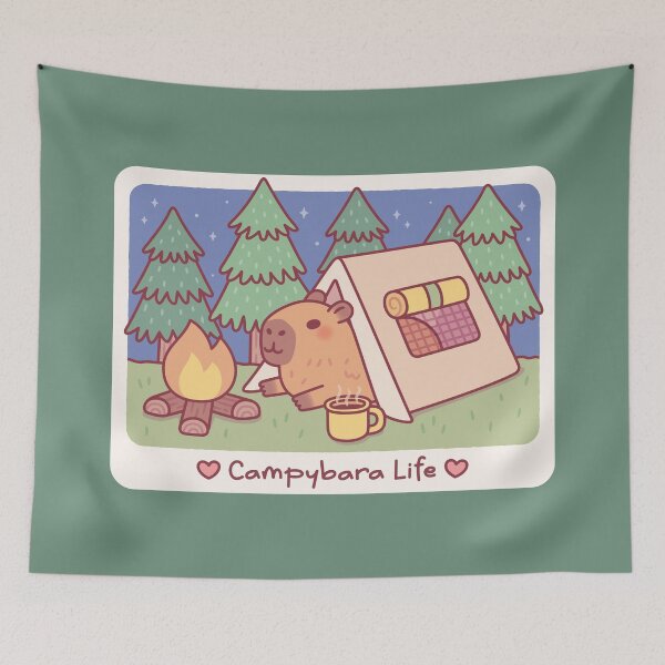 Item preview, Cute Capybara Chilling In Tent Campybara Life designed and sold by rustydoodle.