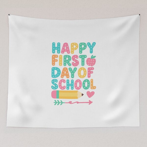Item preview, Happy First Day Of School Bright Colorful  designed and sold by Alex Songs.