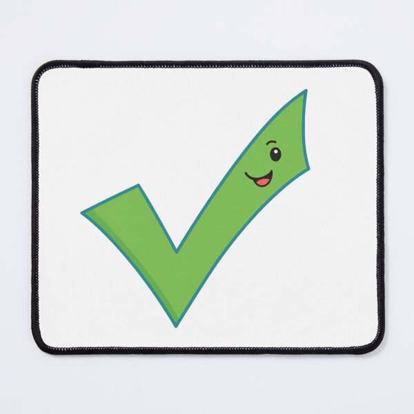Item preview, Cartoon Check Mark with Smiling Face – Cute Positive Motivational Illustration designed and sold by PrintCreations9.