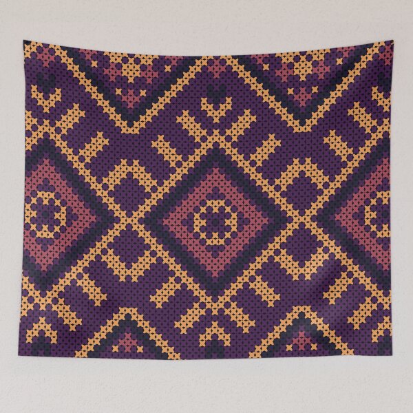 Item preview, Folk Bloom Stitch designed and sold by Loomexa Studio .