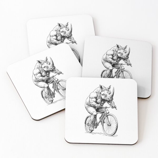 Item preview, Cycling Bicycle Rhinoceros Vintage Cyclist Biker Animal designed and sold by GrandeDuc.