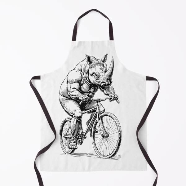 Item preview, Cycling Bicycle Rhinoceros Vintage Cyclist Biker Animal designed and sold by GrandeDuc.