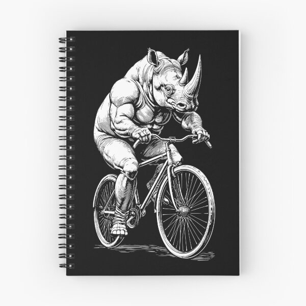 Item preview, Cycling Bicycle Rhinoceros Vintage Cyclist Biker Animal designed and sold by GrandeDuc.