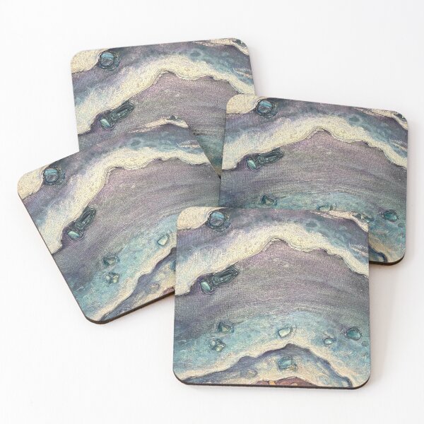 Item preview, Serene Ocean Waves with Seashells designed and sold by Ferns&TidebyElena.