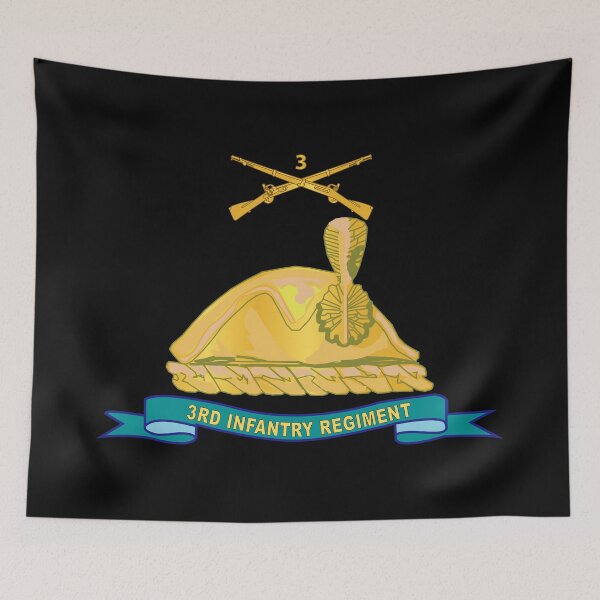 Artikelvorschau, Armee - 3. Infanterieregiment - Gold - mit Br - Band entworfen und verkauft von Military Insignia Products.